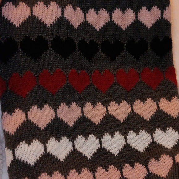 Pet heart sweater in Pink & Gray in Large - Picture 3 of 5